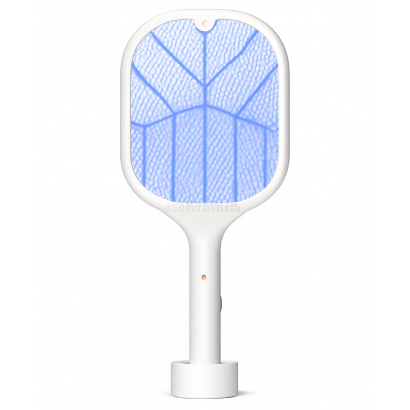 Rechargeable Mosquito Killer Racket with UV Light & USB Charging Base