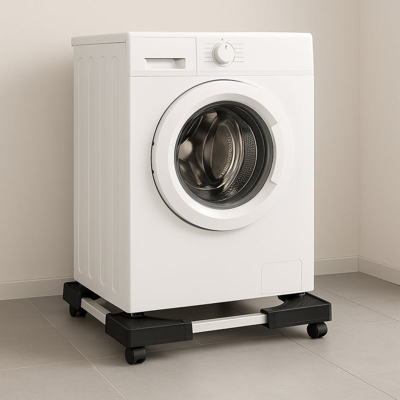 Adjustable Heavy-duty Fridge And Washing Machine Stand Base Trolley 50x50 Cm