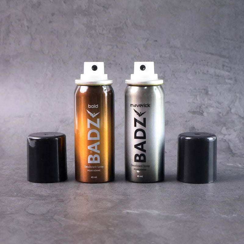 Badz Long-lasting Premium Deodorant Body Spray For Men (1 Pc  Mixed Fragrance  45 Ml)