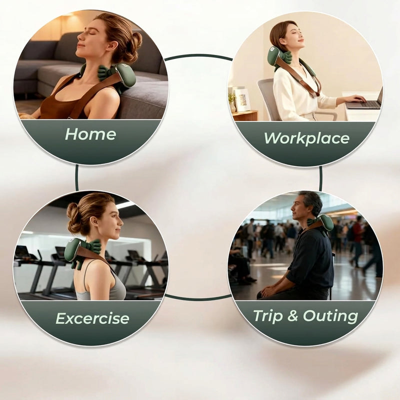 Shoulder and Neck Massager, Wireless Simulated- Heated Hand Massager