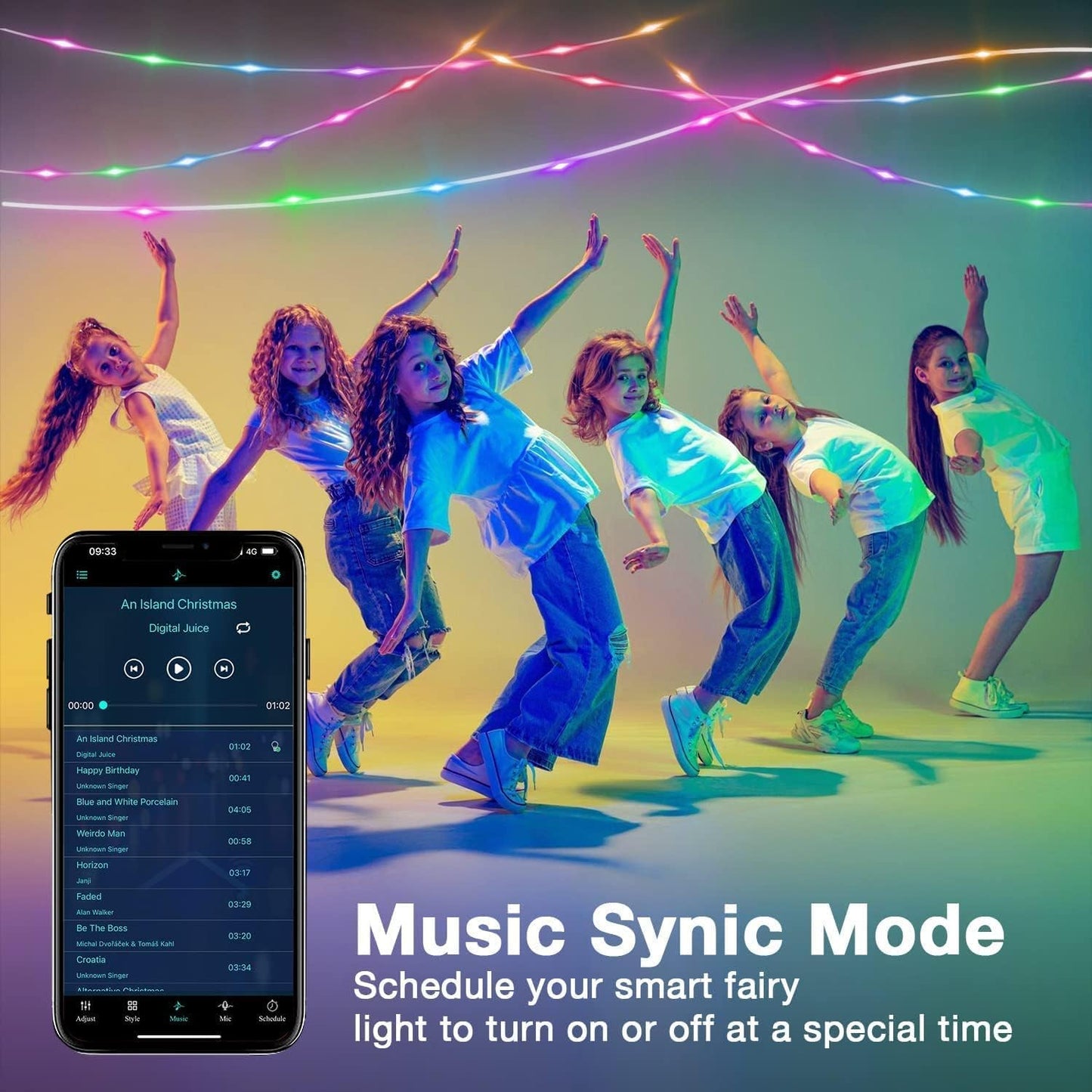 Smart LED Strip Light 10-meter Long with Remote. App control, Music/voice control