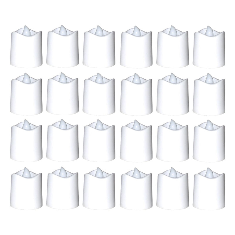 White LED tealight candles with a flickering effect