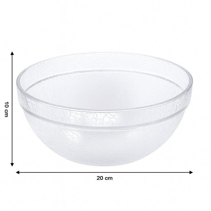 Transparent Idli Mixing  Serving Bowl  Textured Plastic Kitchen Bowl (1 Pc)