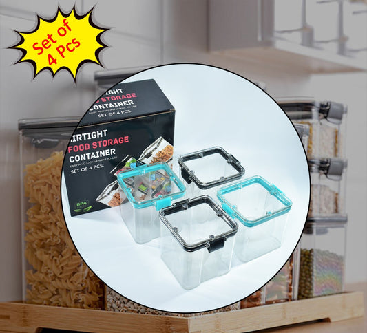 4pc Square Container 700ml Used For Storing Types Of Food Stuffs And Items.