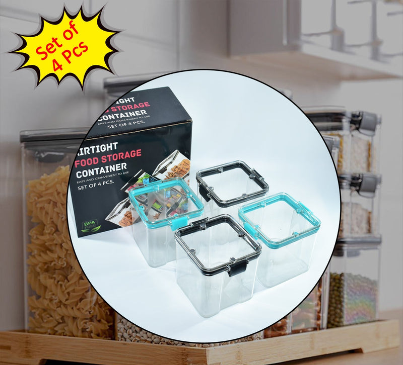4pc Square Container 700ml Used For Storing Types Of Food Stuffs And Items.