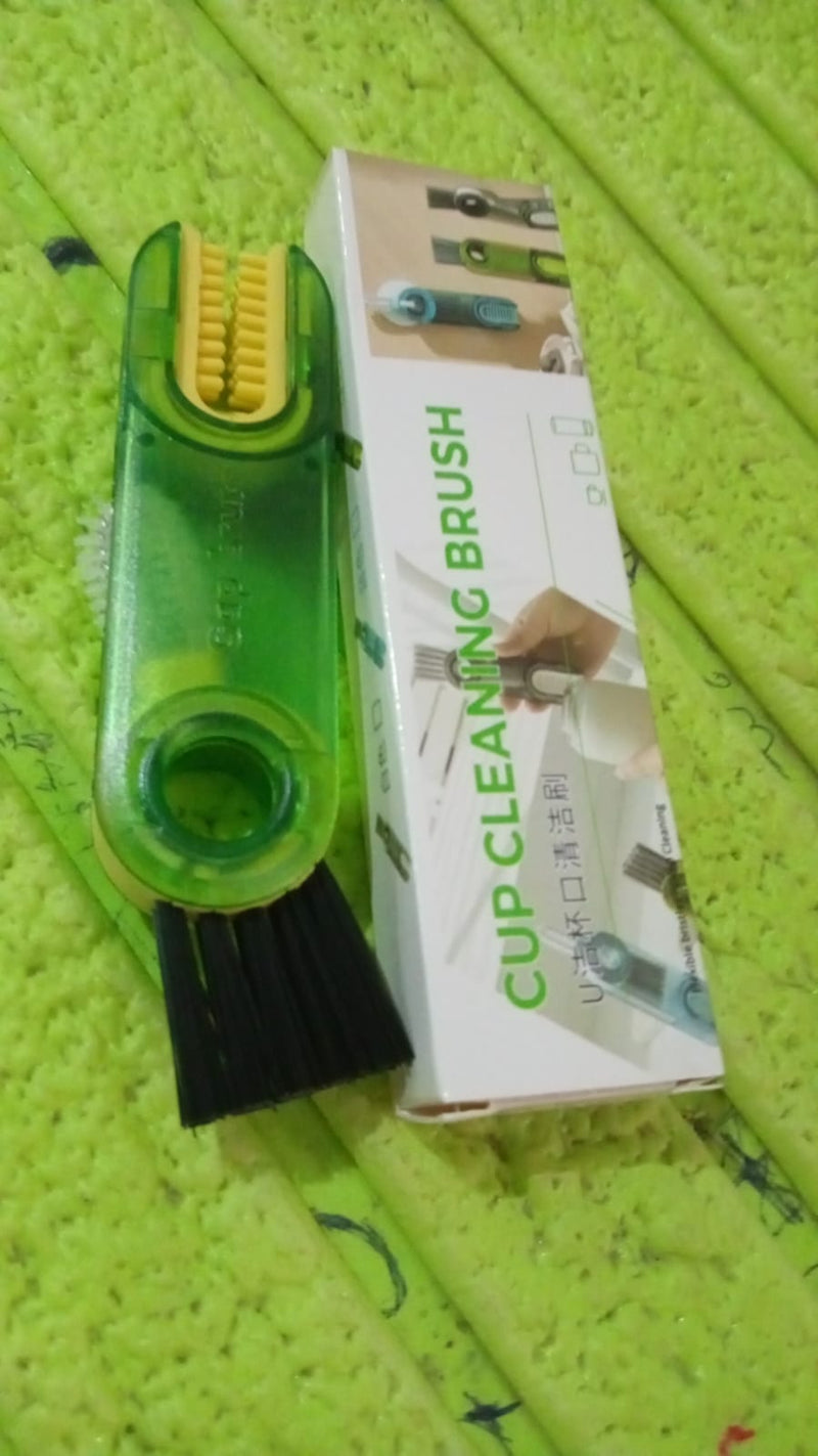 3-in-1 Multifunctional Bottle & Cup Cleaning Brush – Lid & Cover Scrubber (1 Pc)