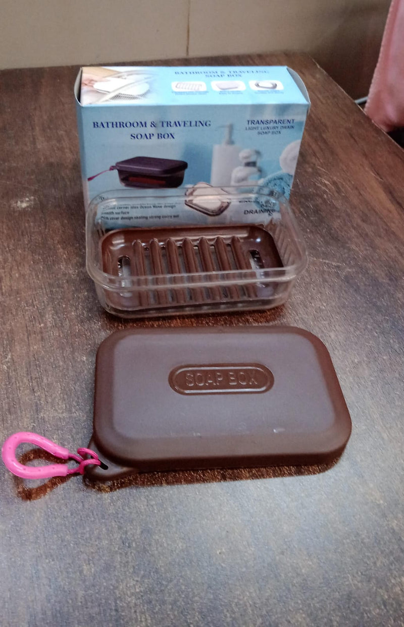 Bathroom & Travel Plastic Soap Box with Lid ,Sabudani (1 Pc)