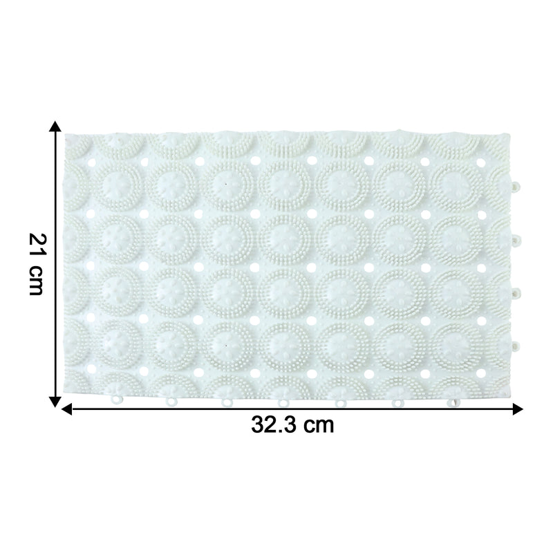 Anti-slip Bathroom Massage Mat With Suction Cups (33  21 Cm  4 Pc)