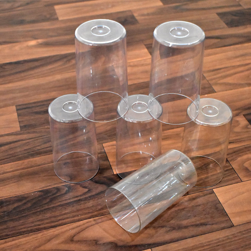 High Quality Food Grade Plastic Classic Glass, Set Of 6 (Each 350ml)