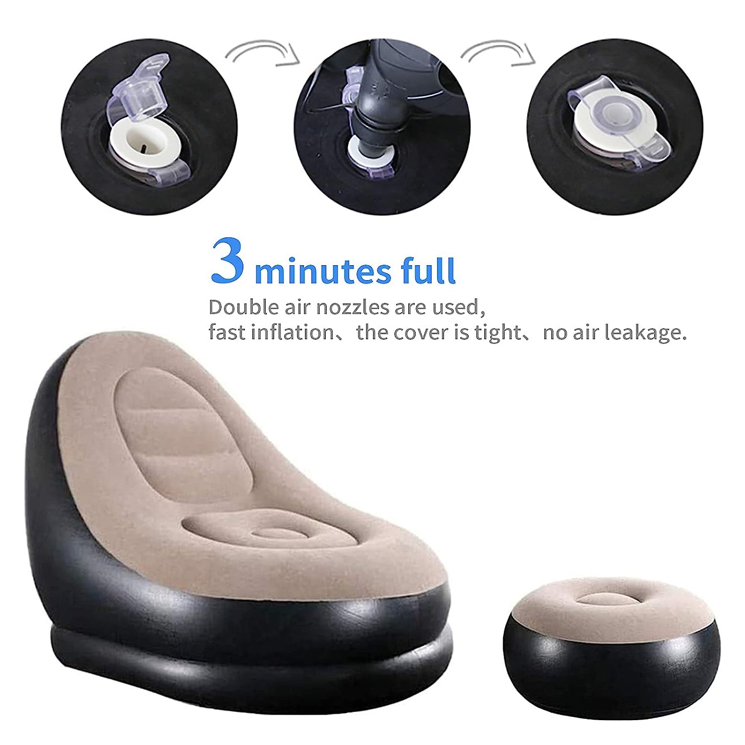 Inflatable Sofa Lounge Chair With Inflated Recliners (with electric pump)(Onam Sale Price - Prepaid Only)