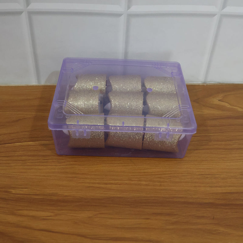 Christmas Premium Glitter LED Tealight Candles (9 Pc Set)