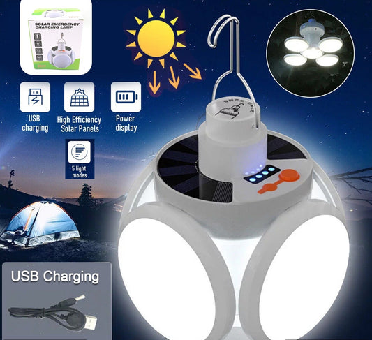 Solar Multi-functional Emergency LED Light Bulb With USB Charging
