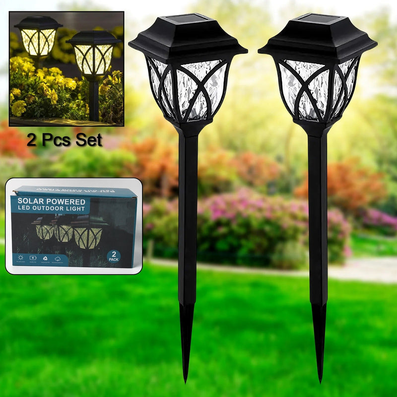 Solar Garden Lights LED Outdoor Stake Spotlight Fixture Garden Light (Pack of 2pc )