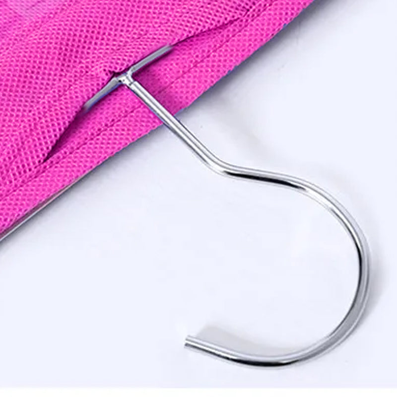 6 Pockets Hanging Purse Handbag Organizer Clear Hanging Shelf Bag