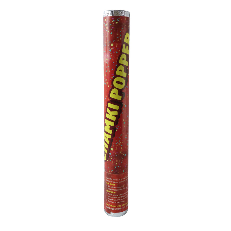 Red Chamki Confetti Party Popper For Birthday Wedding And Celebration (1 Pc)