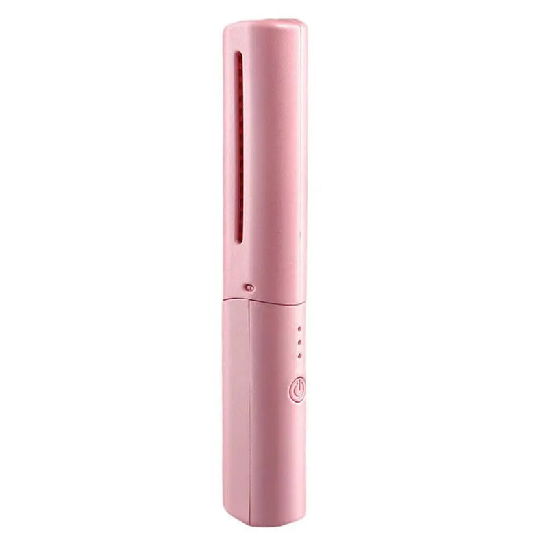 Rechargeable Mini Hair Straightener Travel Portable USB Charging Cordless Hair Straightener Bursh Three Temperature Adjustments Flat Iron Comb