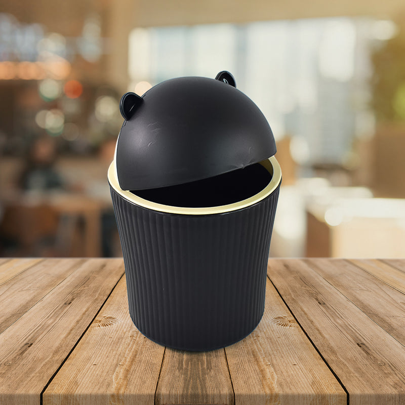 Mini Tabletop Dustbin (1 Pc/ 1200 ml/ Mix Colour)