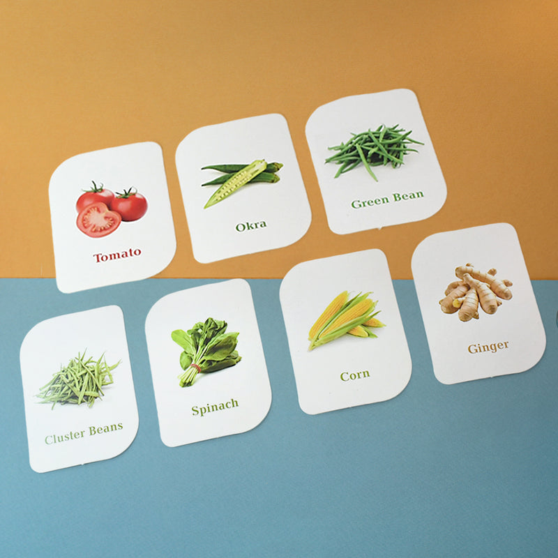 Kidkraft 32-piece Educational Vegetable Flash Cards Set