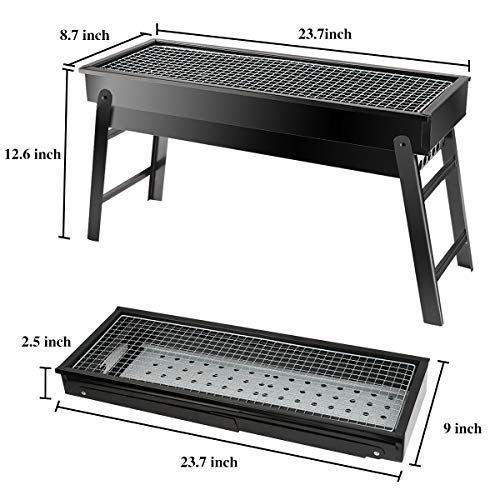 Folding Portable Barbeque BBQ Grill Set For Outdoor And Home