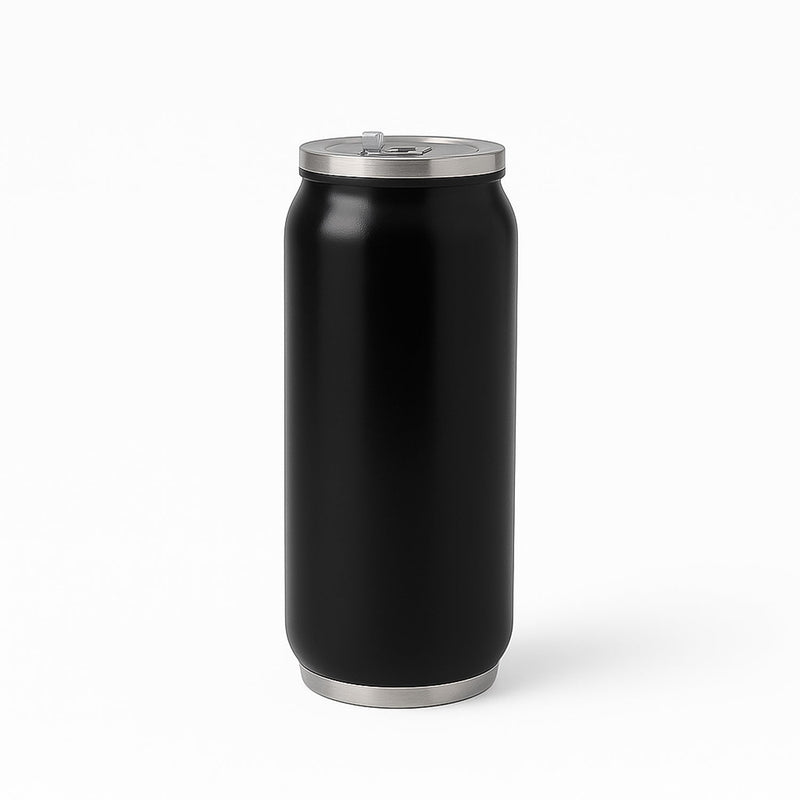 Stainless Steel Can-Shaped Vacuum Flask Built-In Straw 500ml Approx, Tumbler (1 Pc)