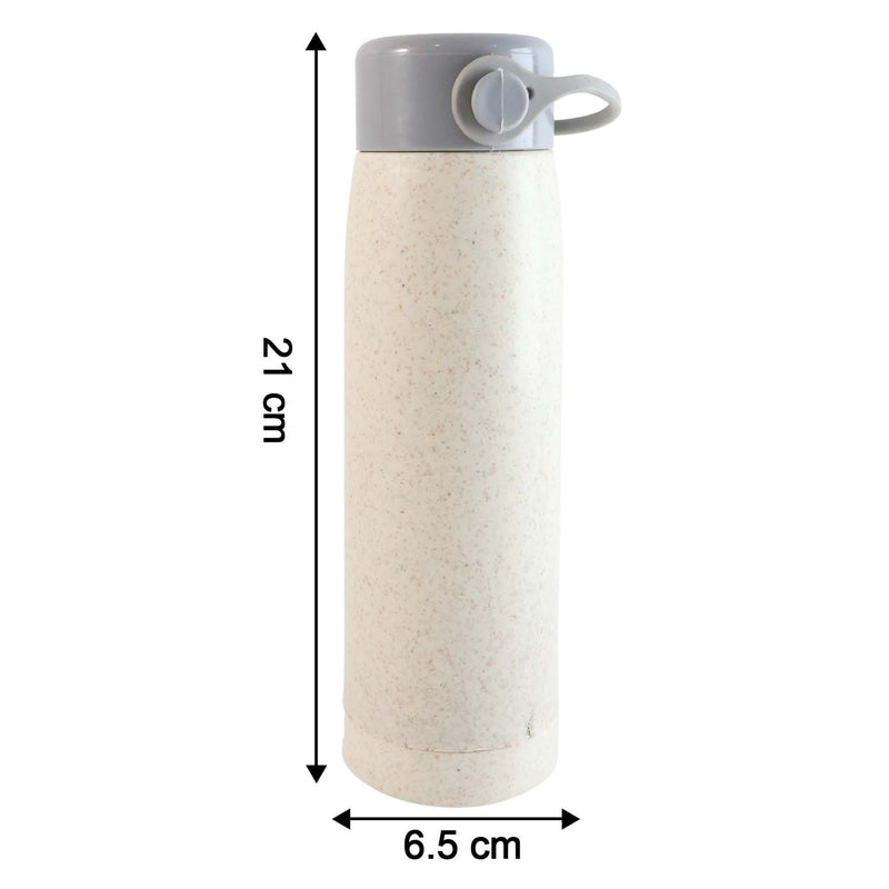 Creative Wheat Glass Water Bottle with Phone Holder (380ml)