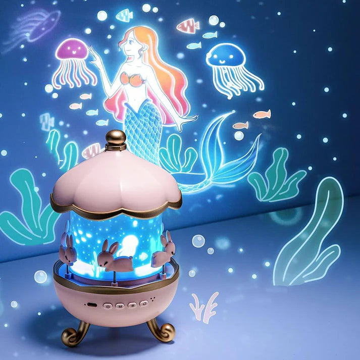 Bunny's Carousel Rotating LED Night Light Projector