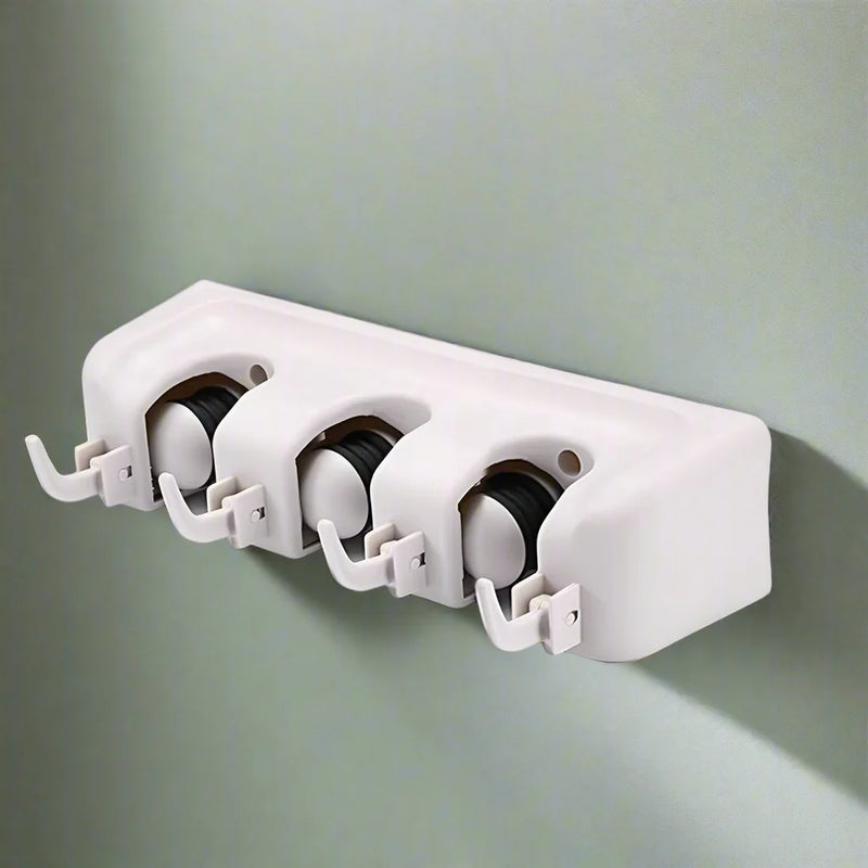 3-layer Mop And Broom Holder, Wall Mounted