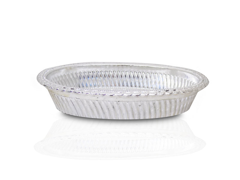 2090 Multipurpose Royal Design Oval Silver Gift Tray