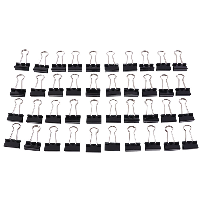 Heavy-duty Black Binder Clips Set (19 Mm 40 Pc)