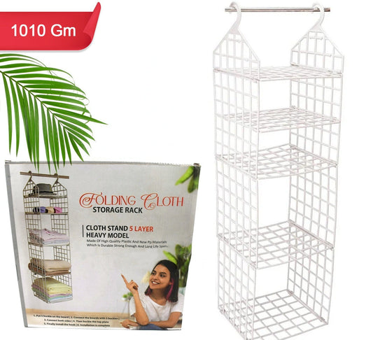 Multipurpose 5 Layer Folding Clothes Storage Racks closet