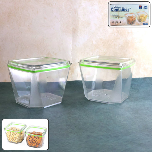 Food Storage Container Set with Leak-Proof Lid (500 ML / 2 Pc)