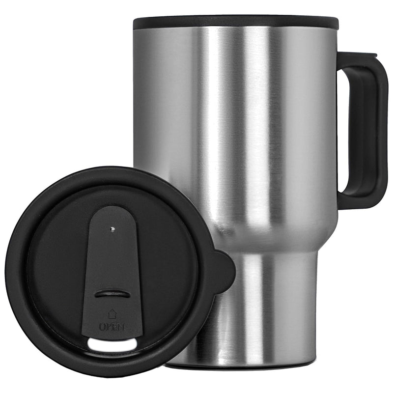 Stainless Steel Vacuum Glass, Insulated Glass Coffee Cup With Lid & Handle