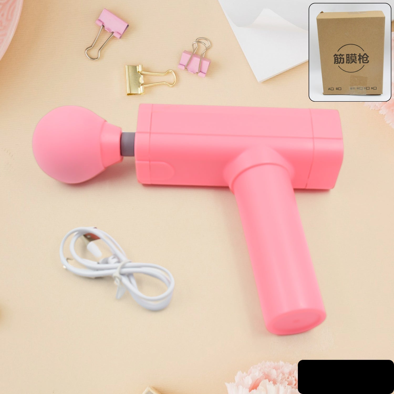 Massage Gun Deep Relax Powerful Muscle Massager Usb Chargeable (Onam Sale Price - Prepaid Only)