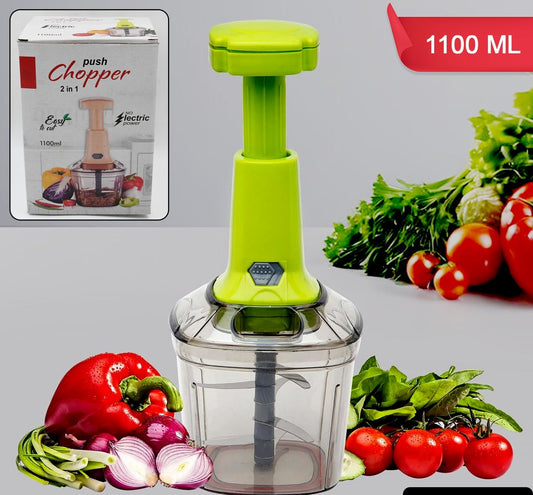 2 in 1 Press Vegetable Chopper For Kitchen (1100 ml)