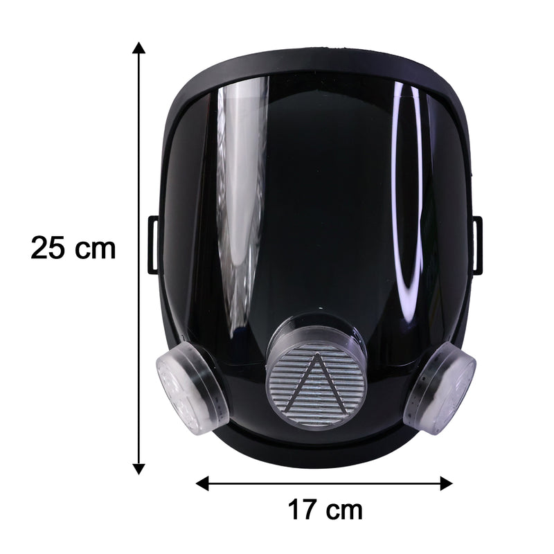 Full Face Protective Safety Shield Mask Dustproof Respirator Dual Filter (1 Pc)