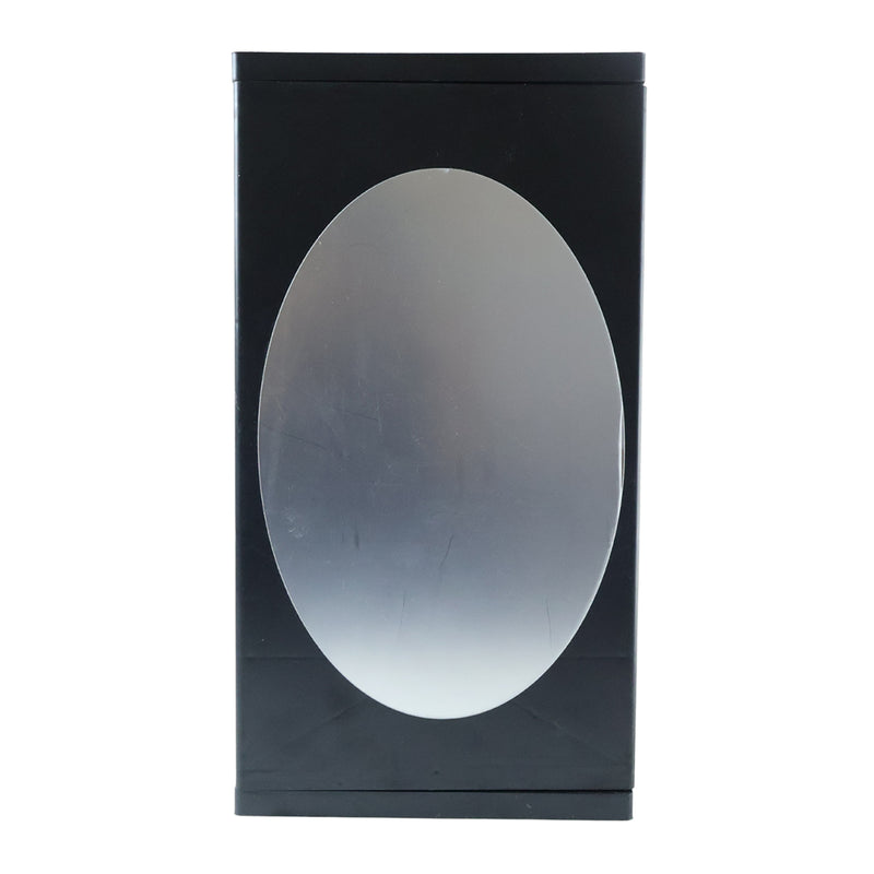 Wall Mounted Black Rotating Storage Cabinet Organizer (1 Pc 22x42 Cm)