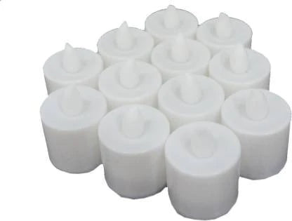 1222a Festival Decorative - Led Tealight Candles  Battery Operated Candle Ideal For Party Wedding Birthday Gifts (12pc)(White)
