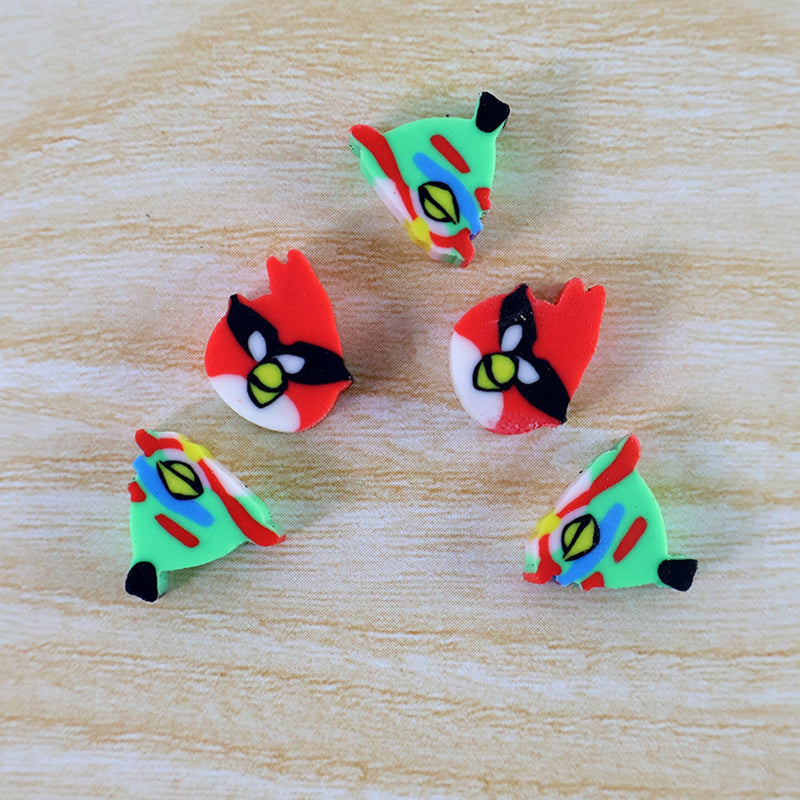 Mini Cartoon Shaped Pencil Erasers - (5 Pc / Set)