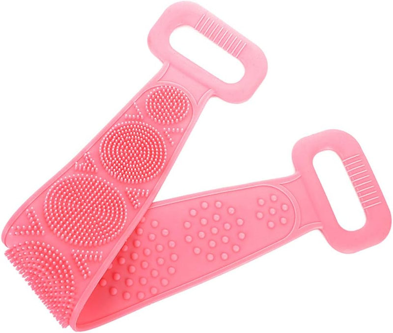 7274 Bath Body Brush Towel Eco-friendly Back Scrubber Shower Brush Silicone Bath Body Brush Towel Body Cleaning Bathroom Shower Strap