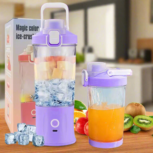 Electric Crusher Juicer With Multicolour Light, 8 Blades (600 ML)