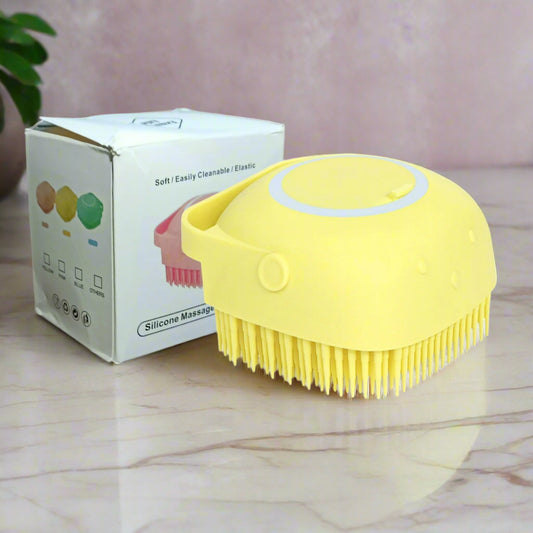 Silicone Massage Bath Body Brush With Shampoo Dispenser