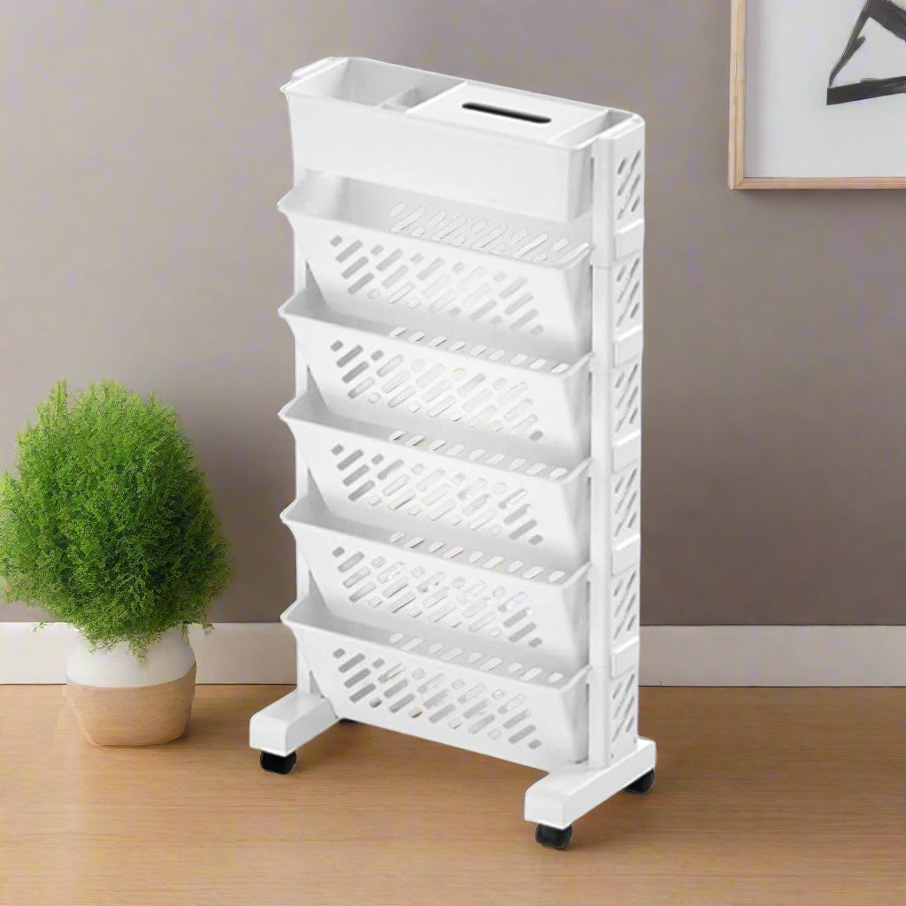 5-Tier organizer, Movable Plastic Shelf Rack