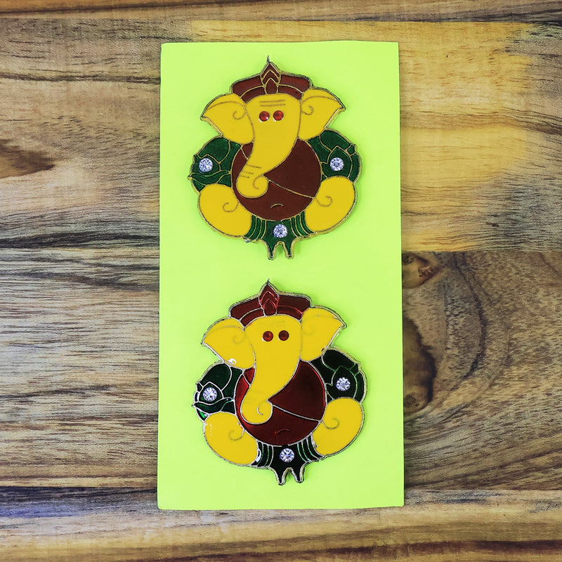 Decorative Lord Ganesha Wall Hanging Stickers (2 Pc)