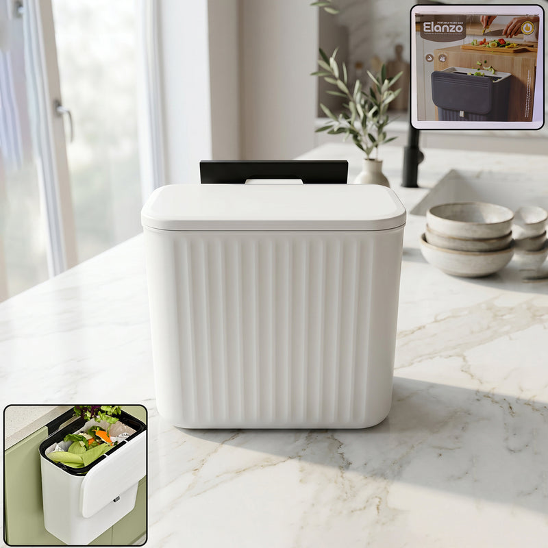 Portable Plastic Kitchen Dustbin Trash Bin (1 Pc 25x22 Cm)