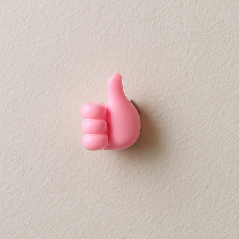 Pink Multifunctional Multi Functional Hand Shape Wall Clip Hanger Keys Cable Holder