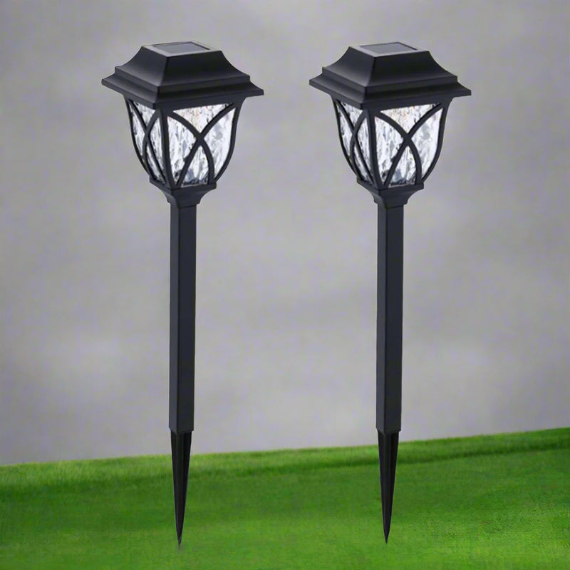Solar Pathway Lights Outdoor Garden Lights (2 Pcs)