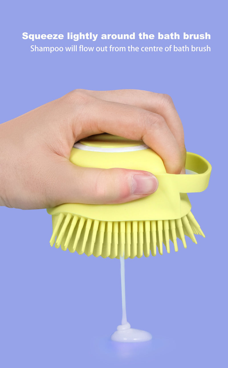 Silicone Massage Bath Body Brush With Shampoo Dispenser