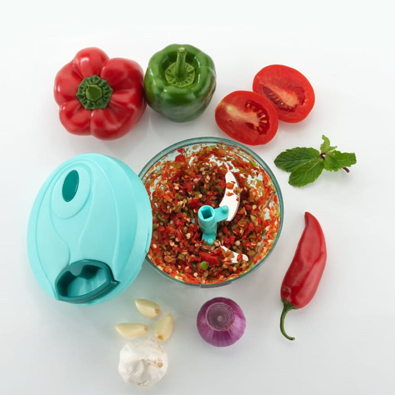 Handy Mini Plastic Vegetable Chopper / Cutter With 3 Blades