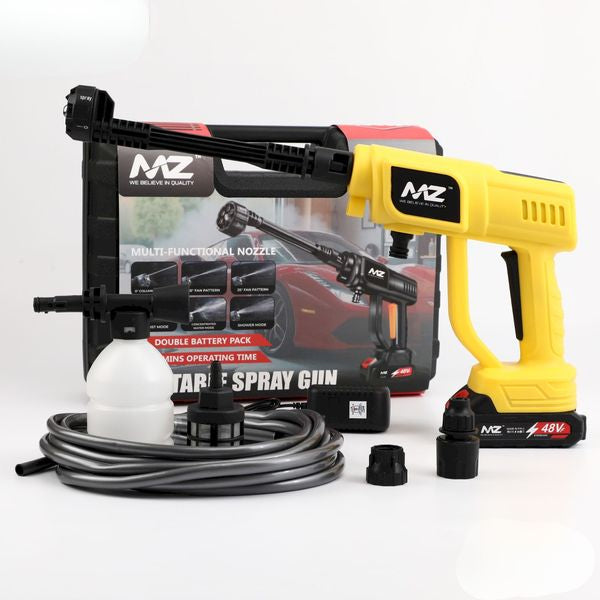 MZ Portable High Pressure Washer Gun – With Heavy 18.5 V Dual Battery | Multi-Purpose Machine|