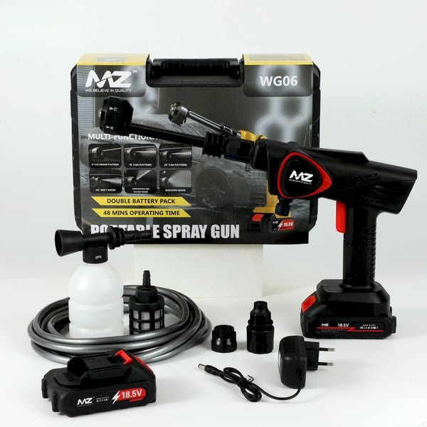 MZ Portable High Pressure Washer Gun – With Heavy 18.5 V Dual Battery | Multi-Purpose Machine|